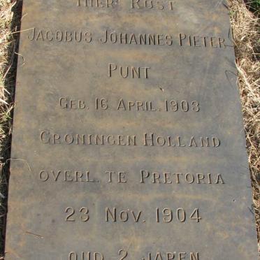 PUNT Jacobus Johannes Pieter 1903-1904