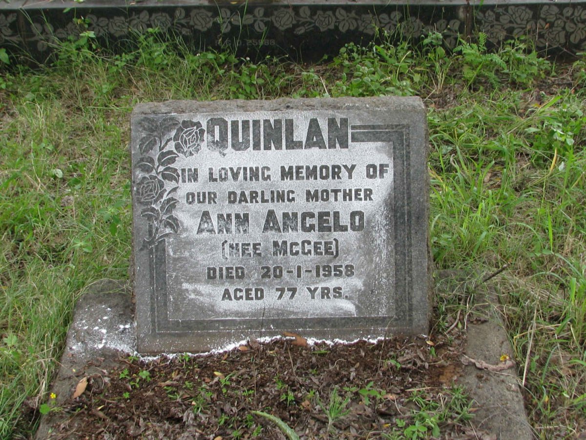 QUINLAN Ann Angelo nee MCGEE -1958