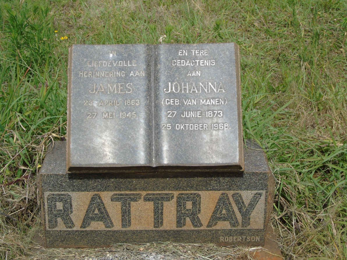 RATTRAY James 1863-1945 &amp; Johanna VAN MANEN 1873-1968