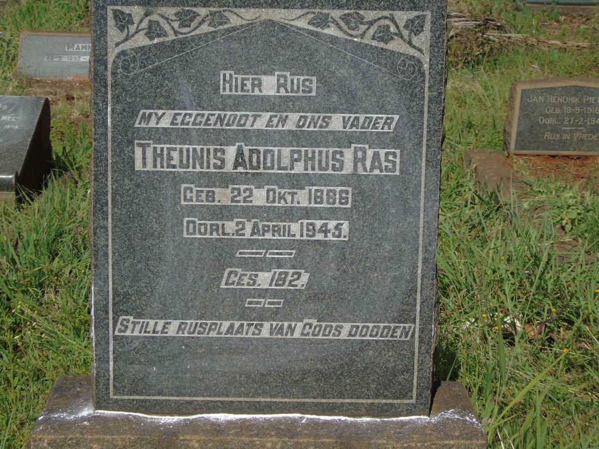 RAS Theunis Adolphus 1886-1945