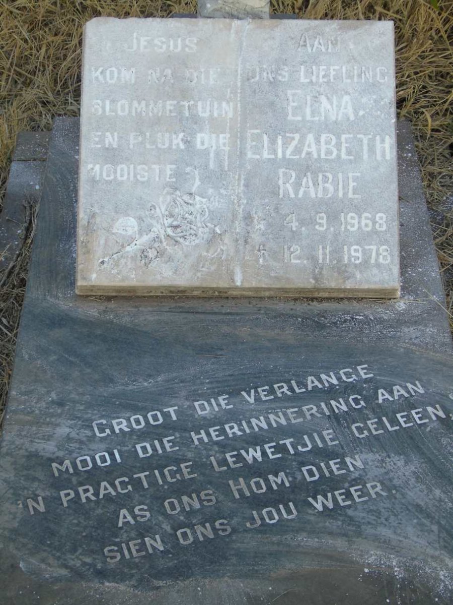 RABIE Elna Elizabeth 1968-1978