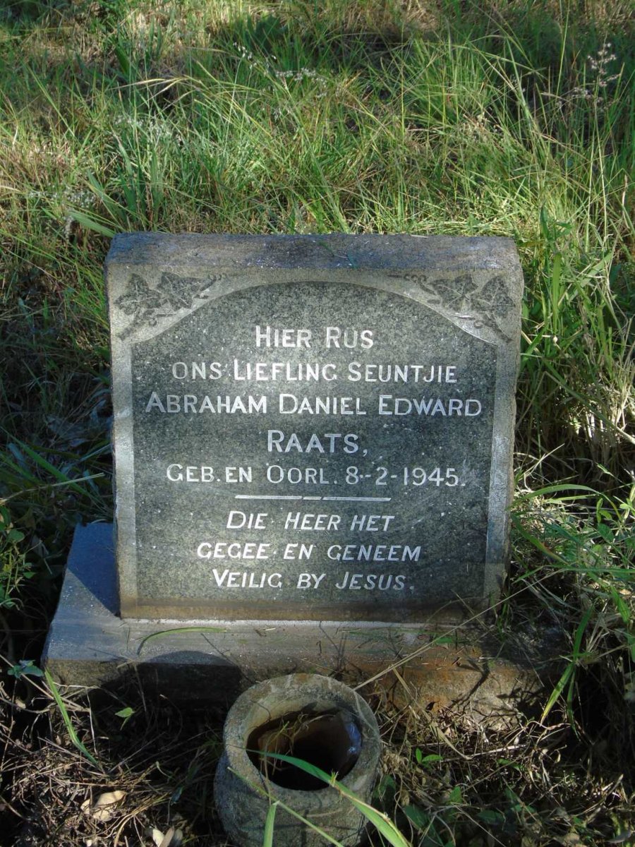 RAATS Abraham Daniel Edward 1945-1945