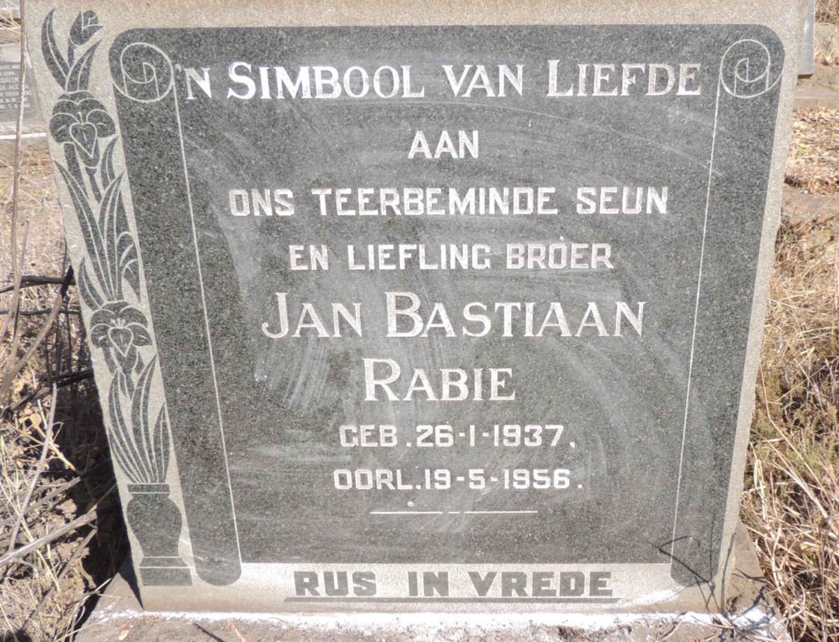 RABIE Jan Bastiaan 1937-1956