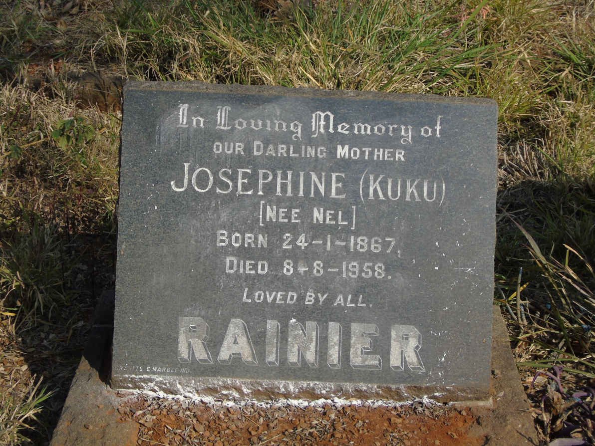 RAINIER Josephine nee NEL 1867-1958