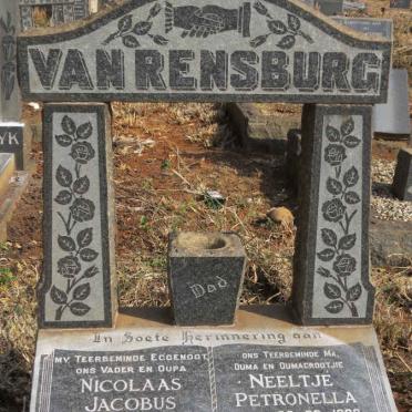 RENSBURG Nicolaas Jacobus, van 1908-1957 & Neeltje Petronella 1908-1989