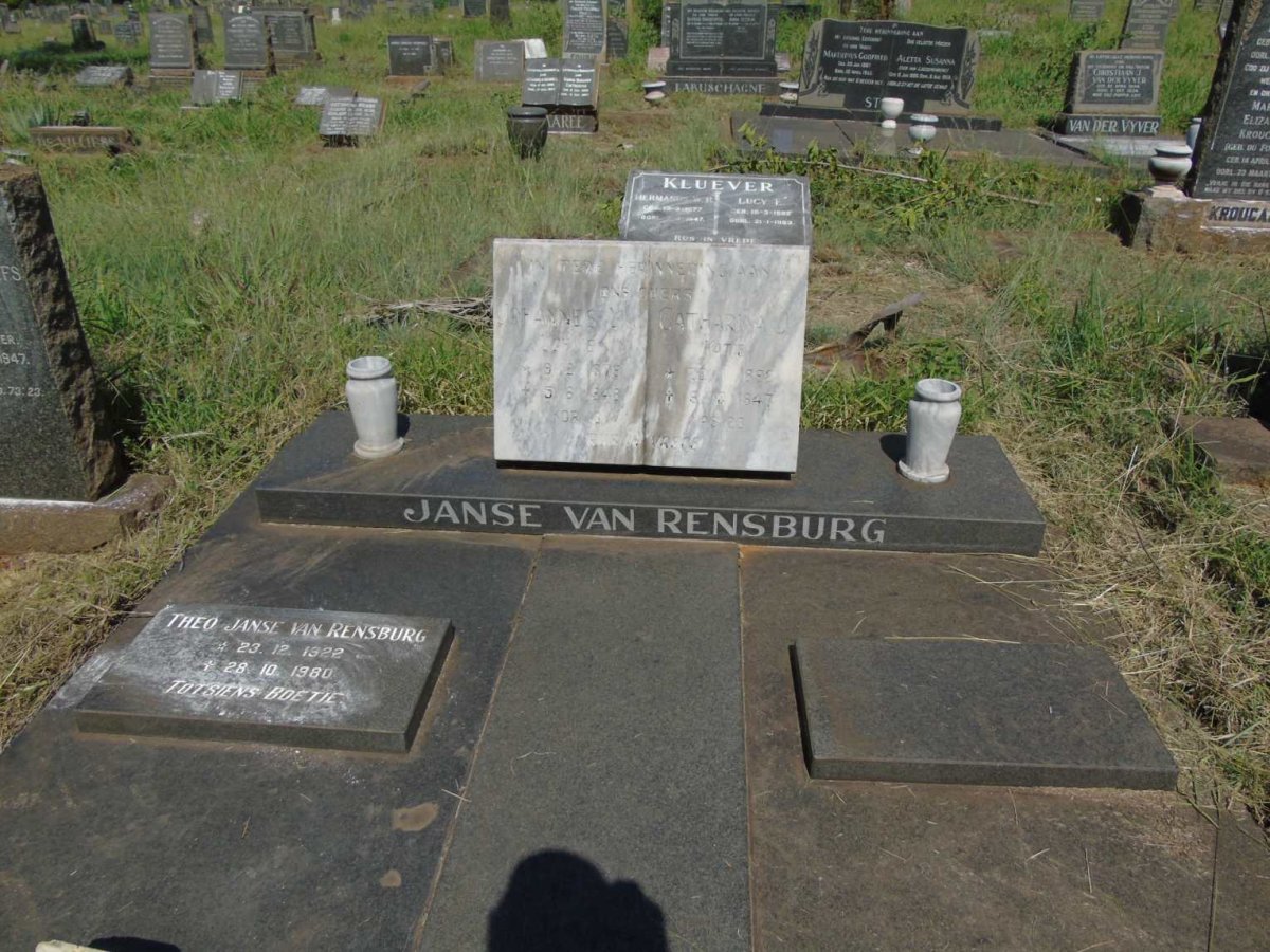 RENSBURG Johannes L.J., Janse van 1879-1948 & Catharina J. 1892-1947 :: RENSBURG Theo, Janse van 1922-1980_1