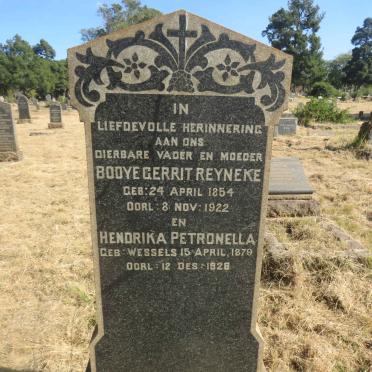 REYNEKE Booye Gerrit 1854-1922 & Hendrika Petyronella WESSELS 1879-1928