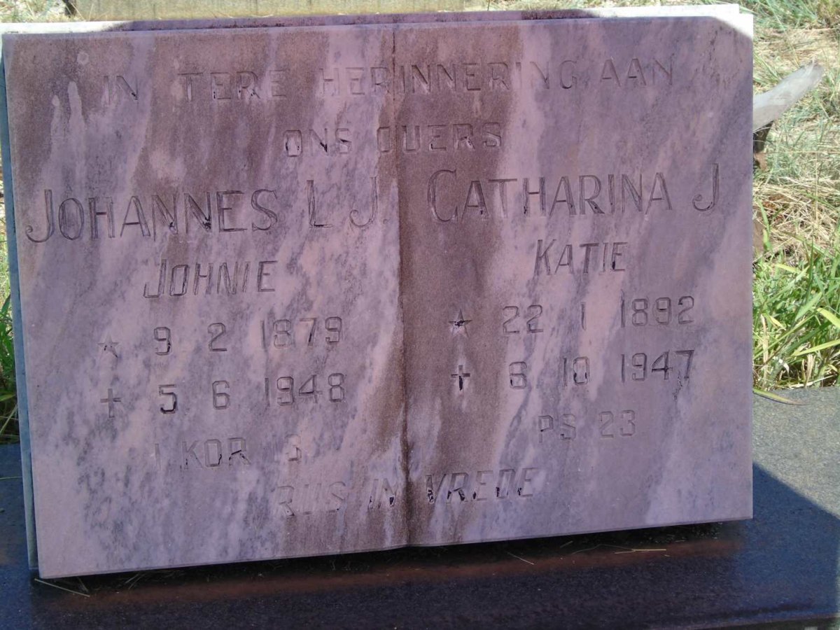 RENSBURG Johannes L.J., Janse van 1879-1948 & Catharina J. 1892-1947 :: RENSBURG Theo, Janse van 1922-1980_2