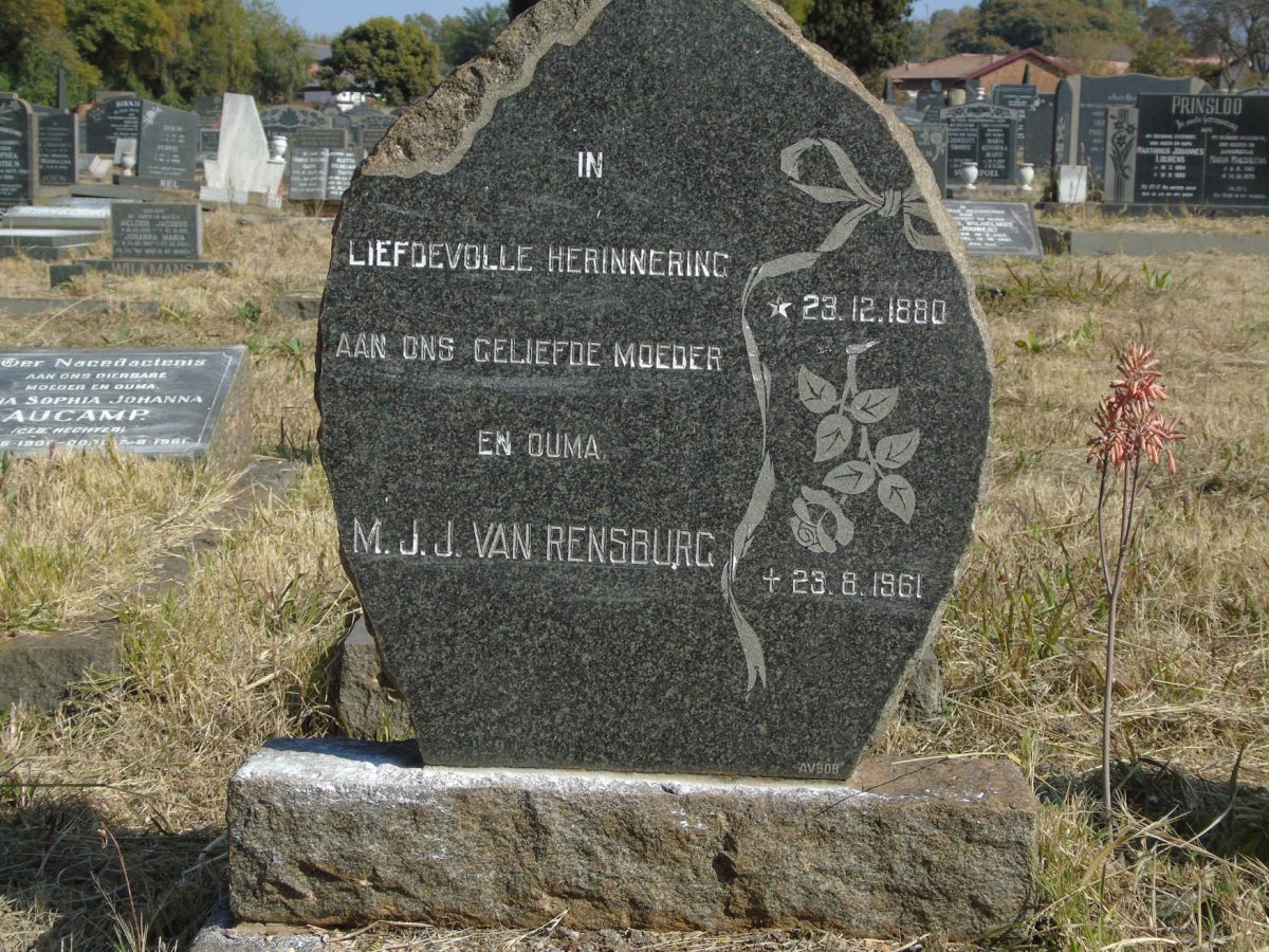 RENSBURG M.J.J., van 1880-1961