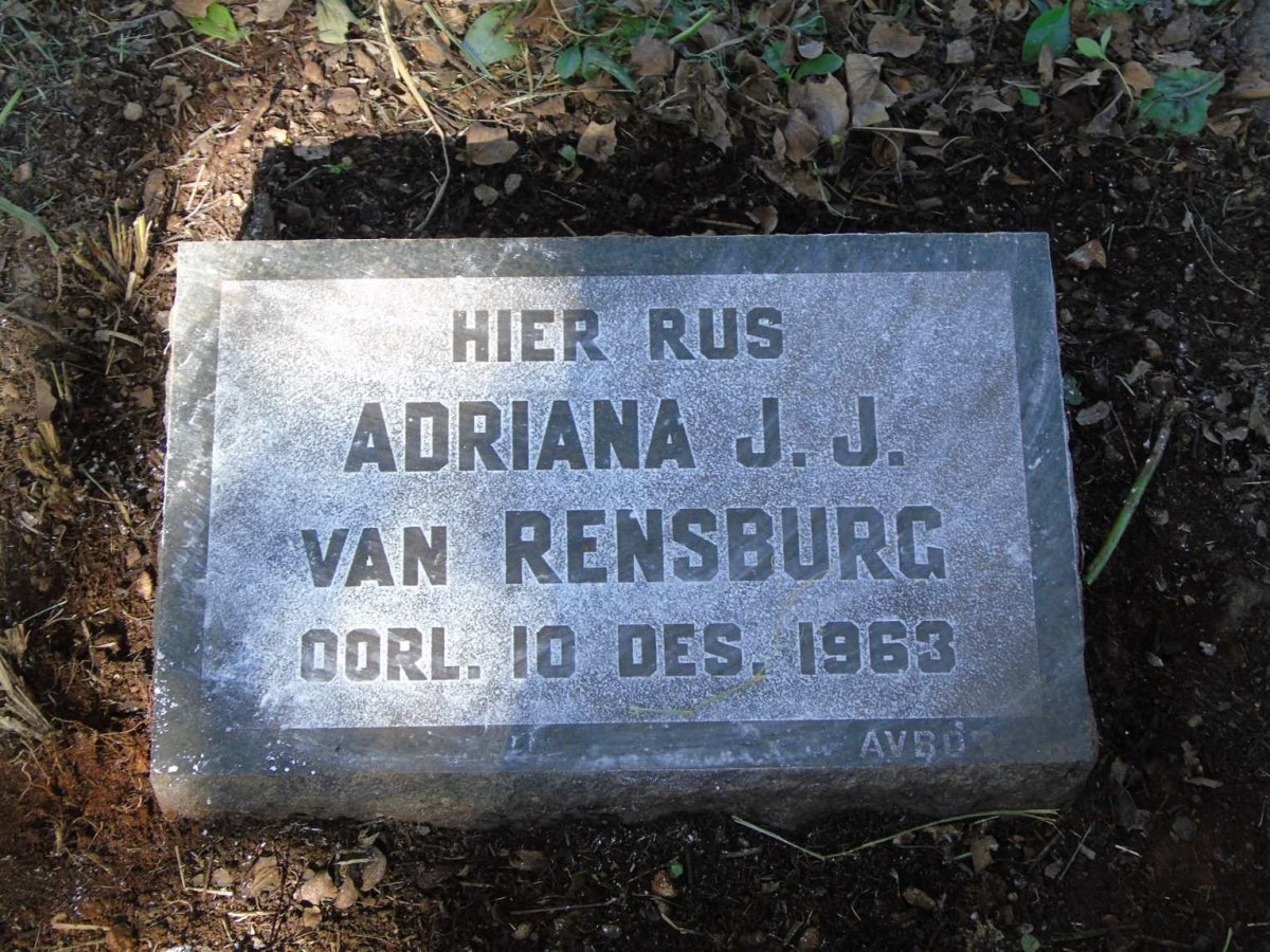 RENSBURG Adriana J.J., van -1963