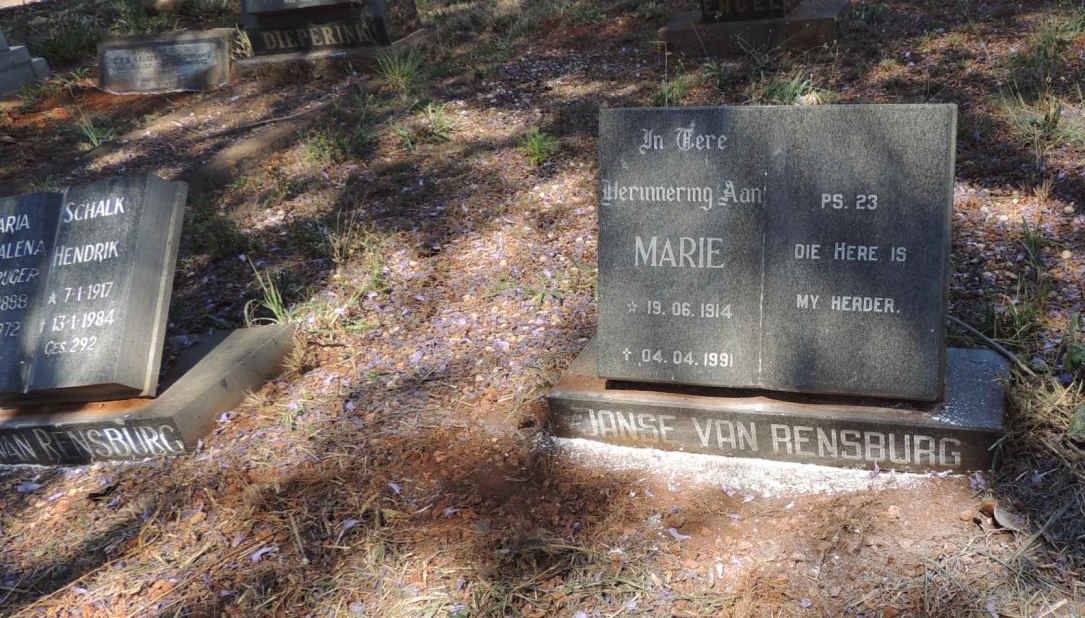 RENSBURG Marie, Janse van 1914-1991