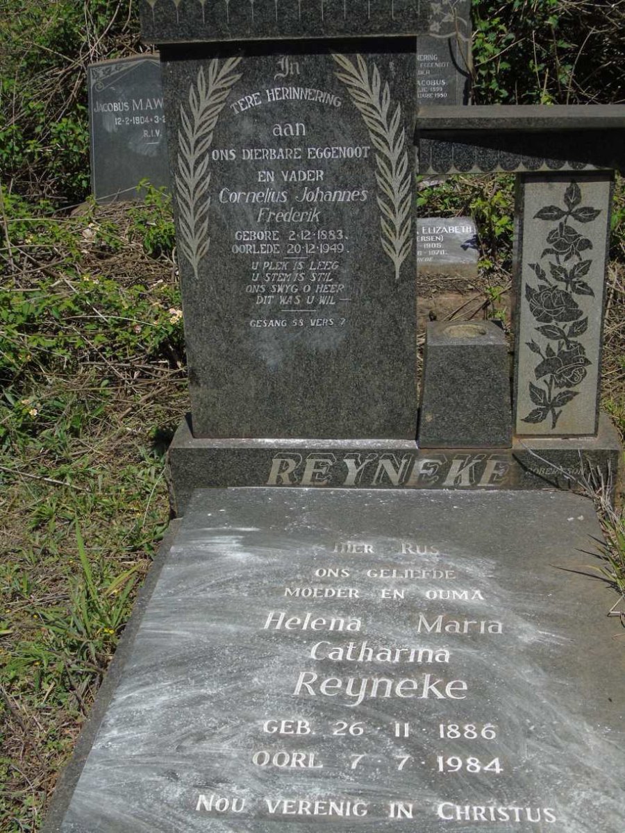 REYNEKE Cornelius Johannes Frederik 1883-1949 & Helena Maria Catharina 1886-1984