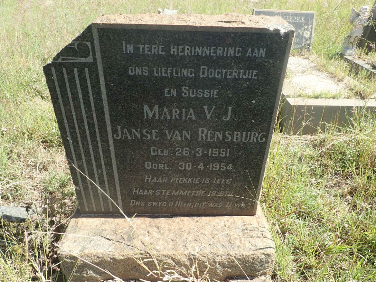 RENSBURG Maria V.J., Janse van 1951-1954
