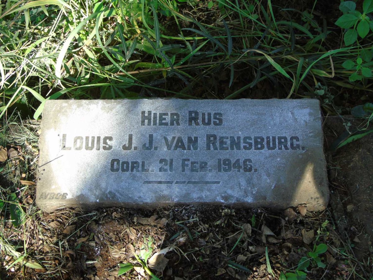 RENSBURG Louis J.J., van -1946