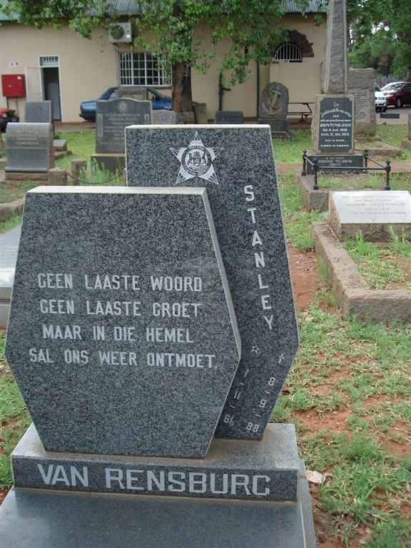 RENSBURG Stanley, van 1961-1988