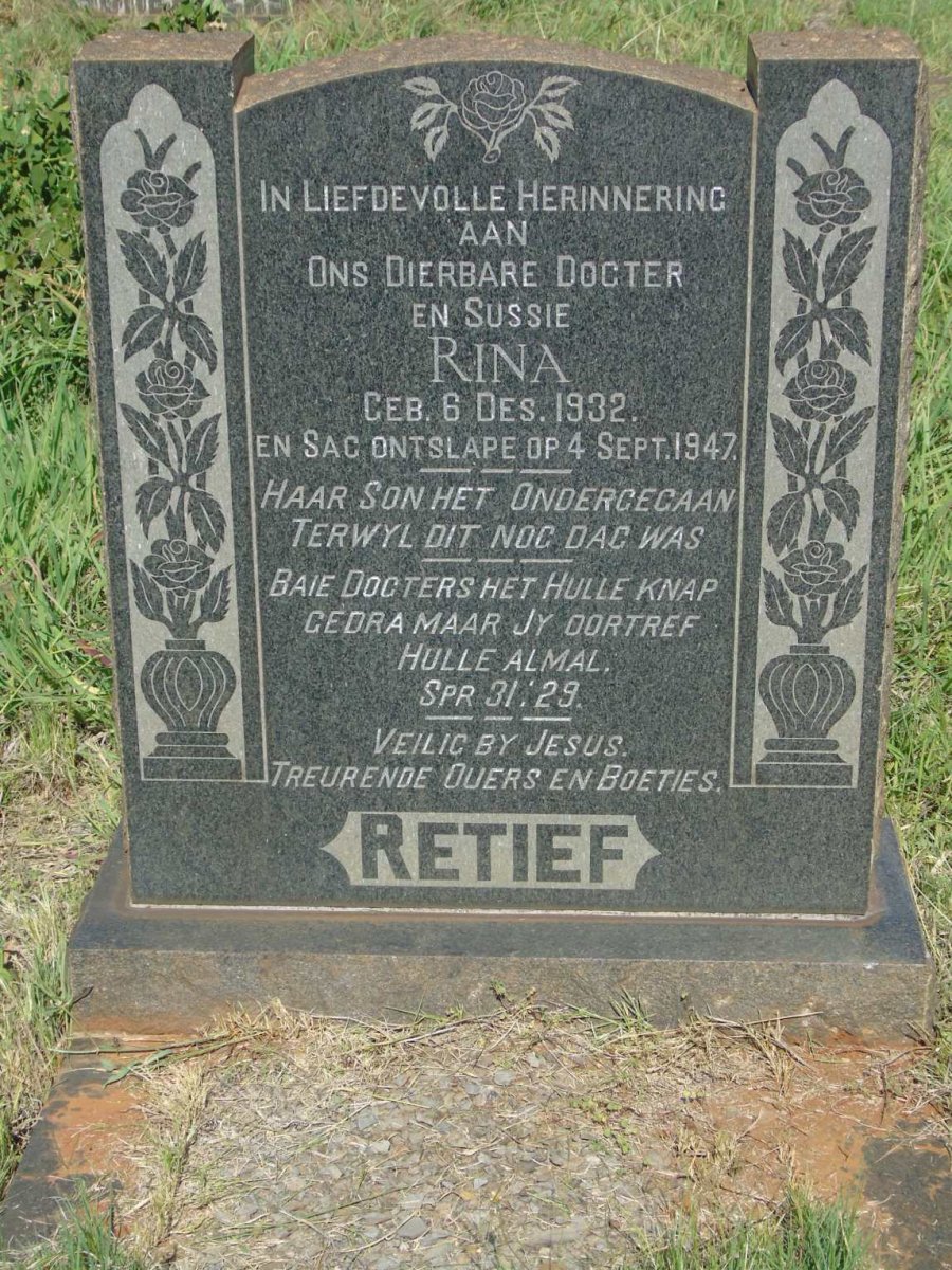 RETIEF Rina 1932-1947