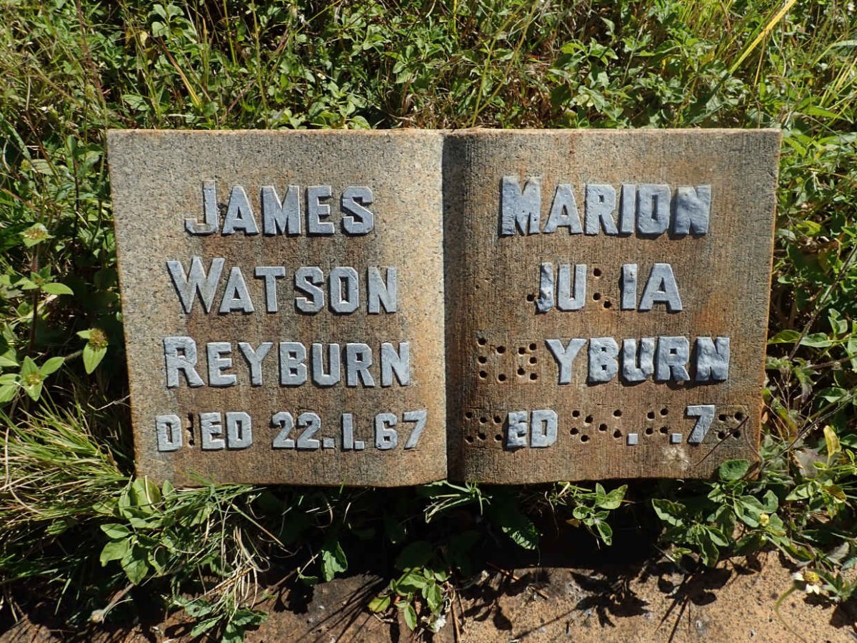REYBURN James Watson -1967 &amp; Marion Ju?ia -197?