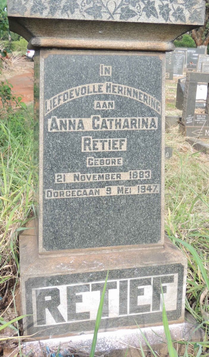 RETIEF Anna Catharina 1883-1947
