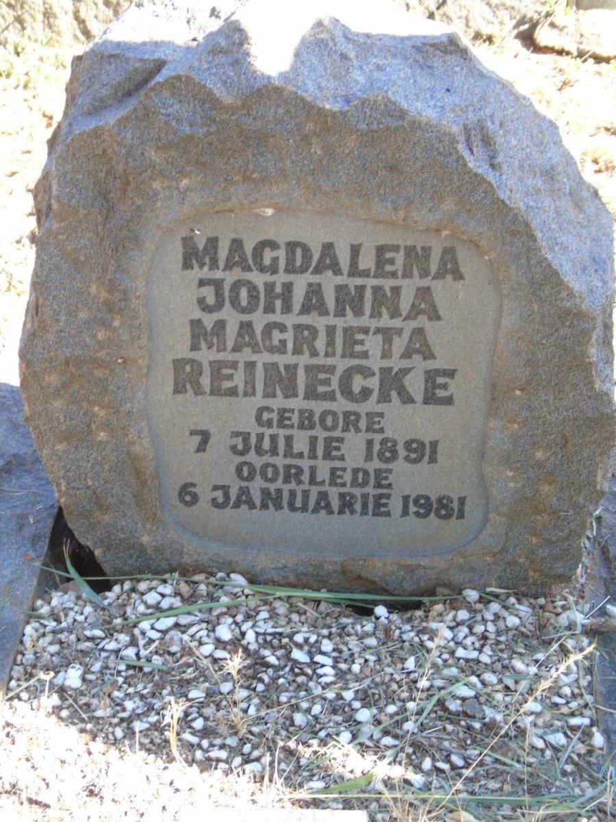 REINECKE Magdalena Johanna Magrieta 1891-1981
