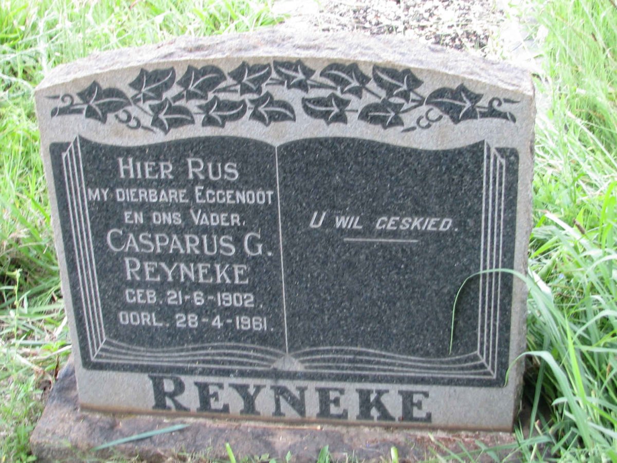 REYNEKE Casparus G. 1902-1961