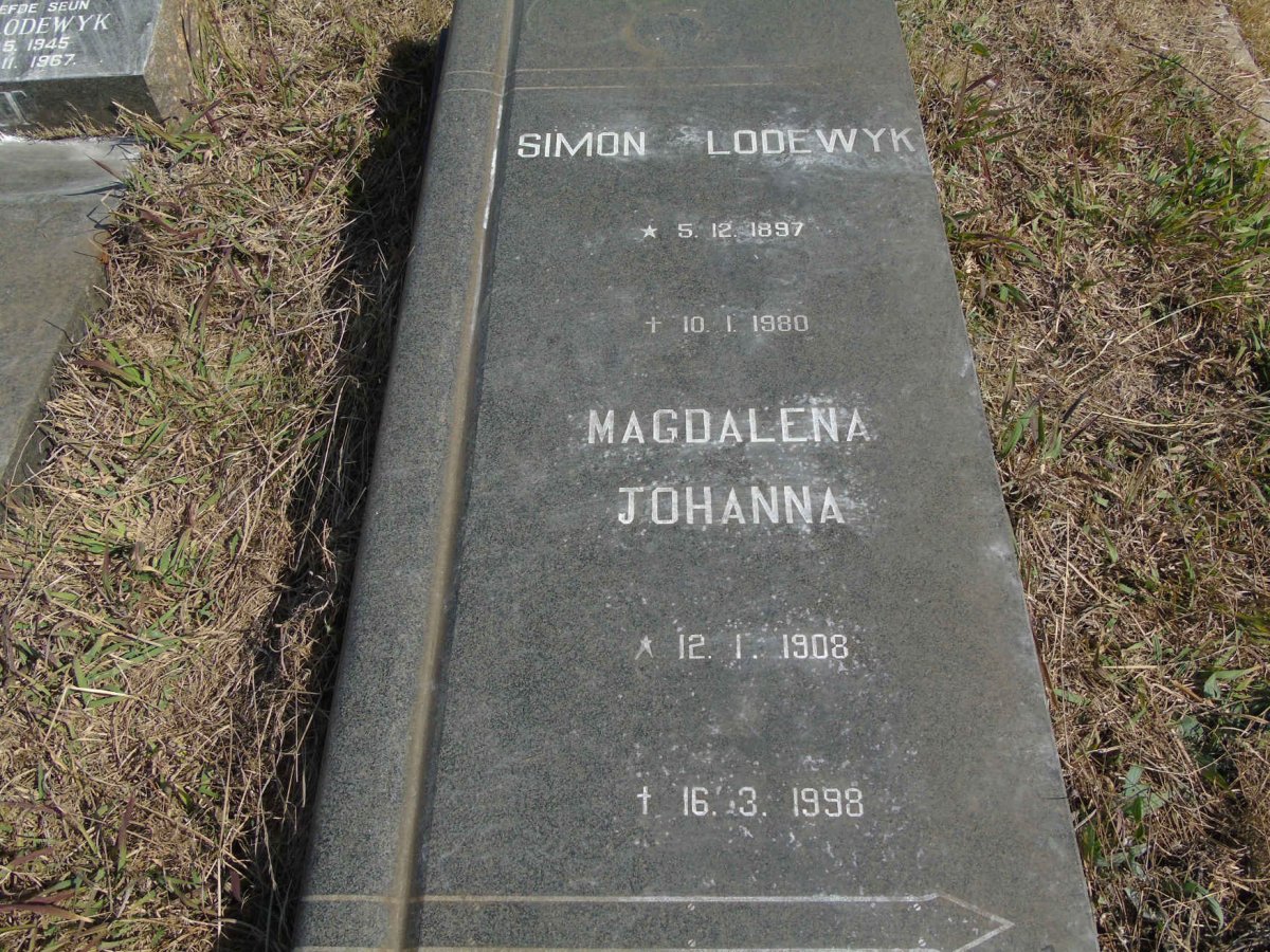 RIEKERT Simon Lodewyk 1897-1980 &amp; Magdalena Johanna 1908-1998