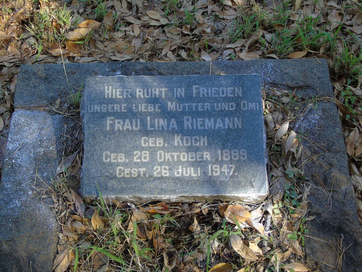RIEMANN Lina nee KOCH 1889-1947