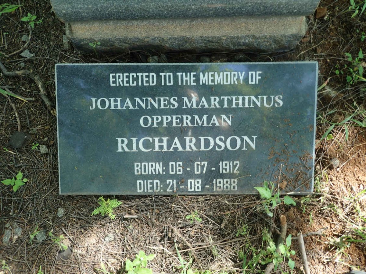 RICHARDSON Johannes Marthinus Opperman 1912-1988