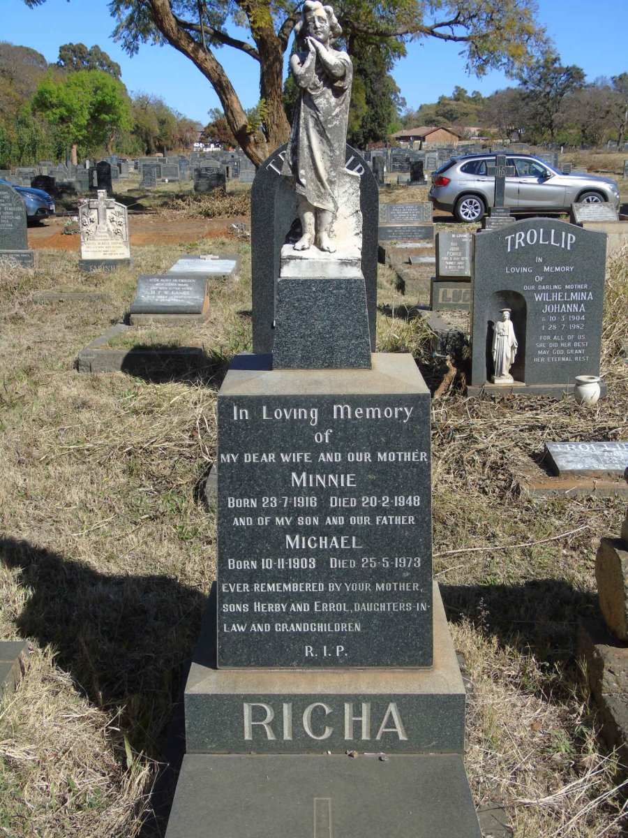 RICHA Michael 1903-1973 &amp; Minnie 1916-1948