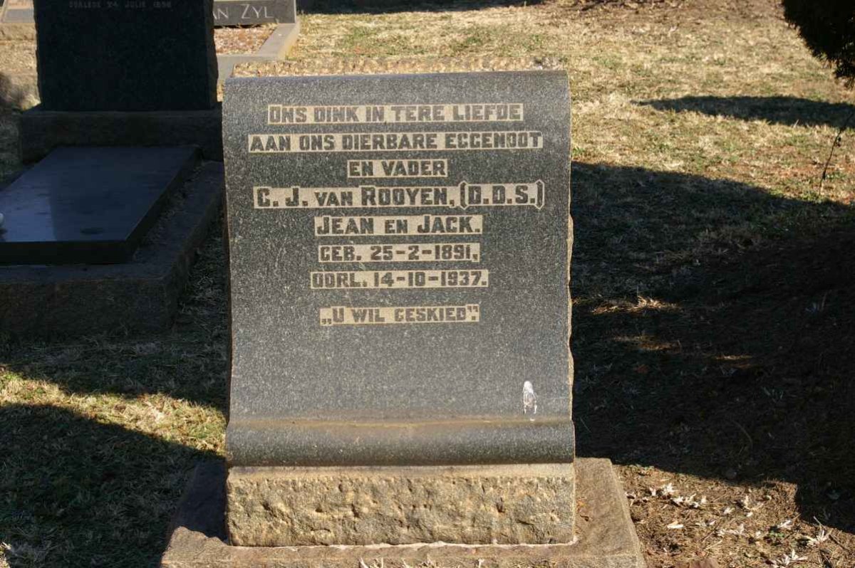 ROOYEN C.J., van 1891-1937
