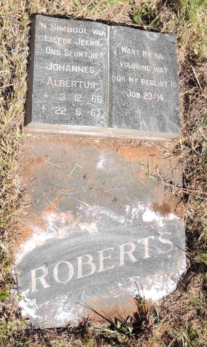 ROBERTS Johannes Albertus 1966-1967