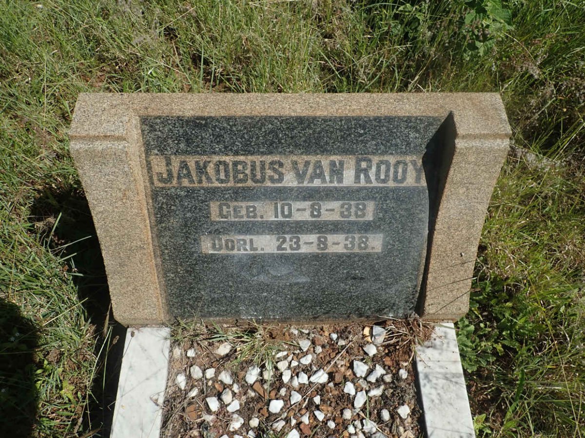 ROOY Jakobus, van 1938-1938