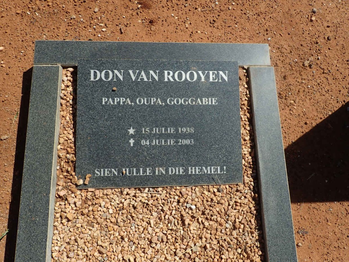 ROOYEN Don, van 1938-2003
