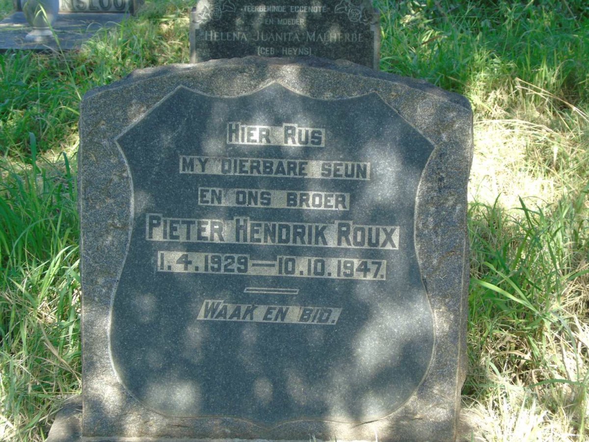 ROUX Pieter Hendrik 1929-1947