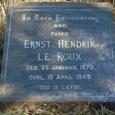ROUX Ernst Hendrik, le 1873-1945