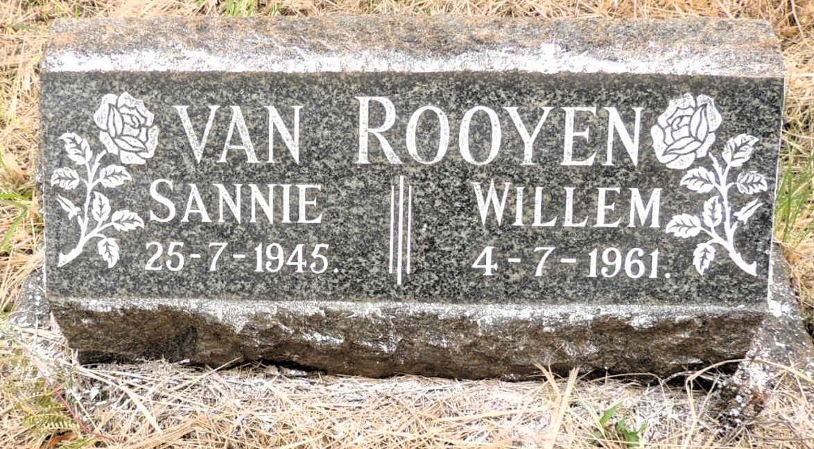 ROOYEN Sannie, van -1945 :: VAN ROOYEN Willem -1961
