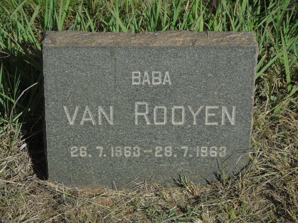 ROOYEN, van 1963-1963