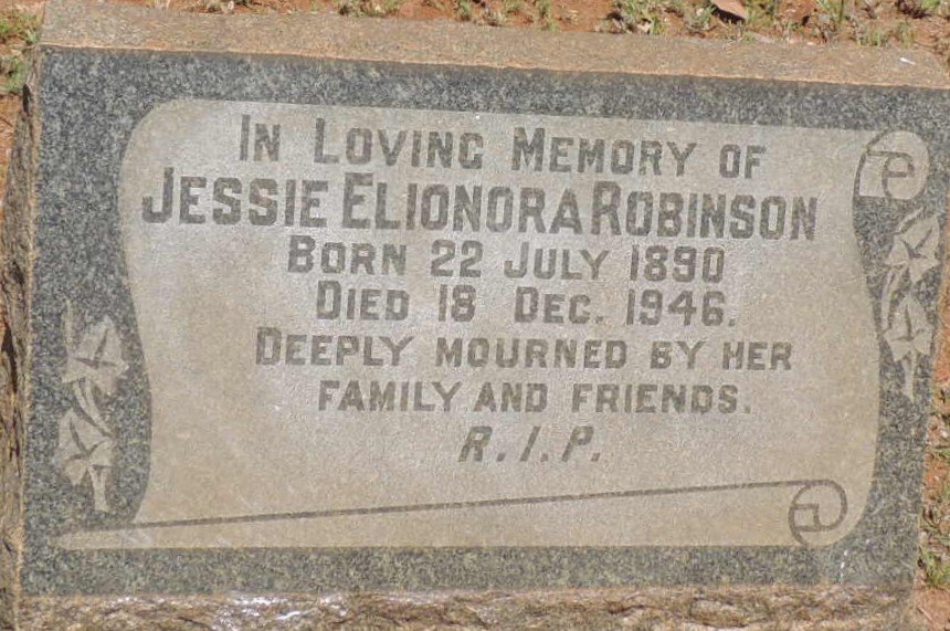 ROBINSON Jessie Elionora 1890-1946