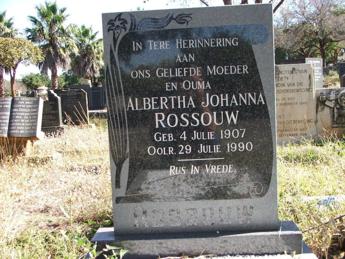 ROSSOUW Albertha Johanna 1907-1990