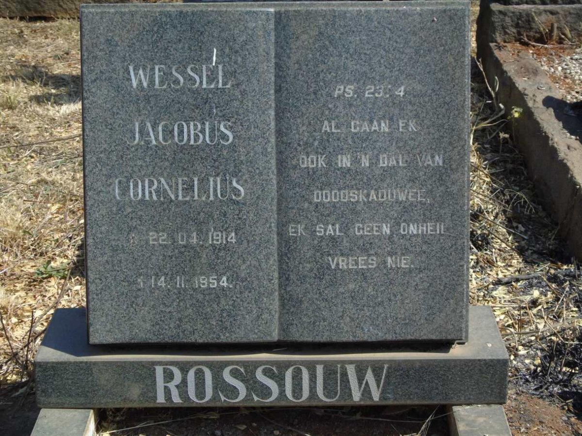 ROSSOUW Wessel Jacobus Cornelius 1914-1954