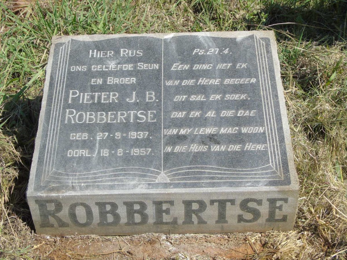 ROBBERTSE Pieter J.B. 1937-1957