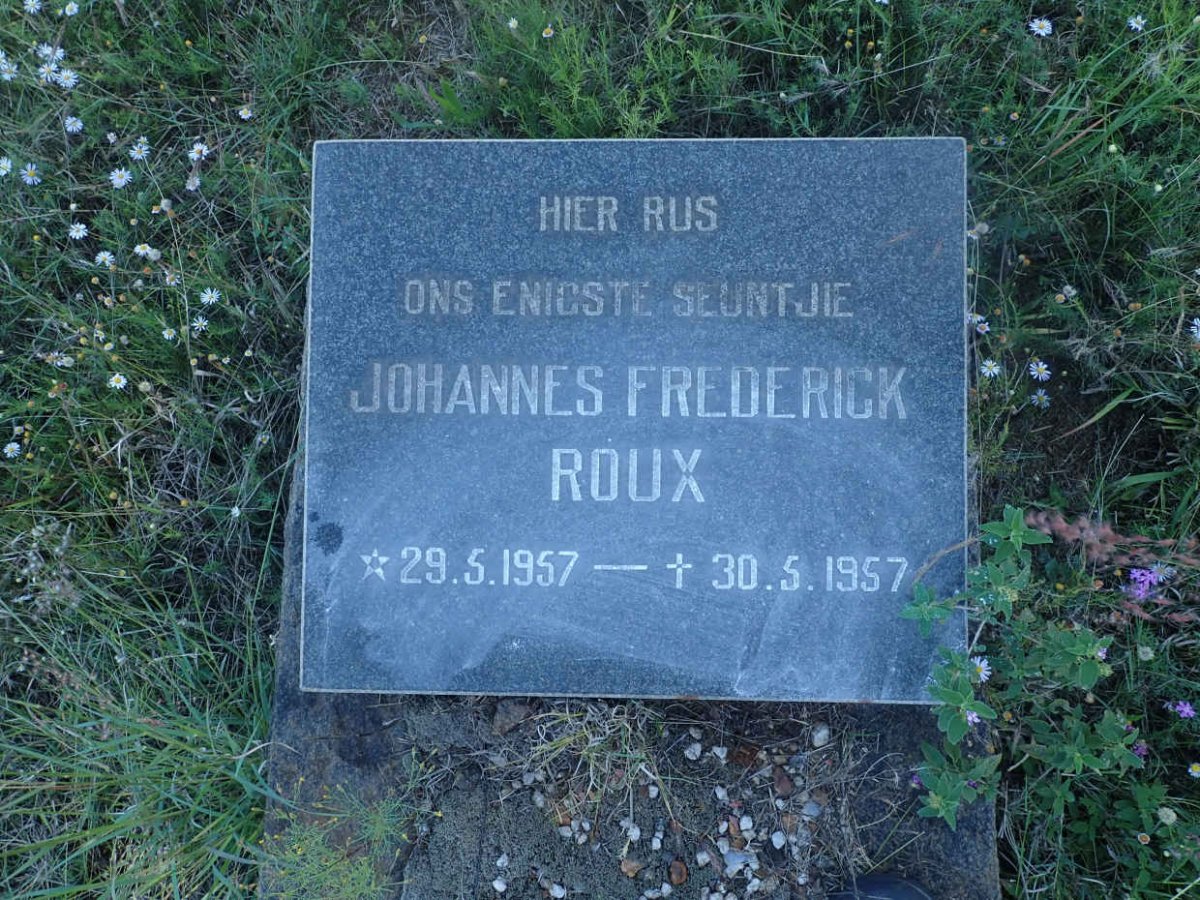 ROUX Johannes Frederick 1957-1957