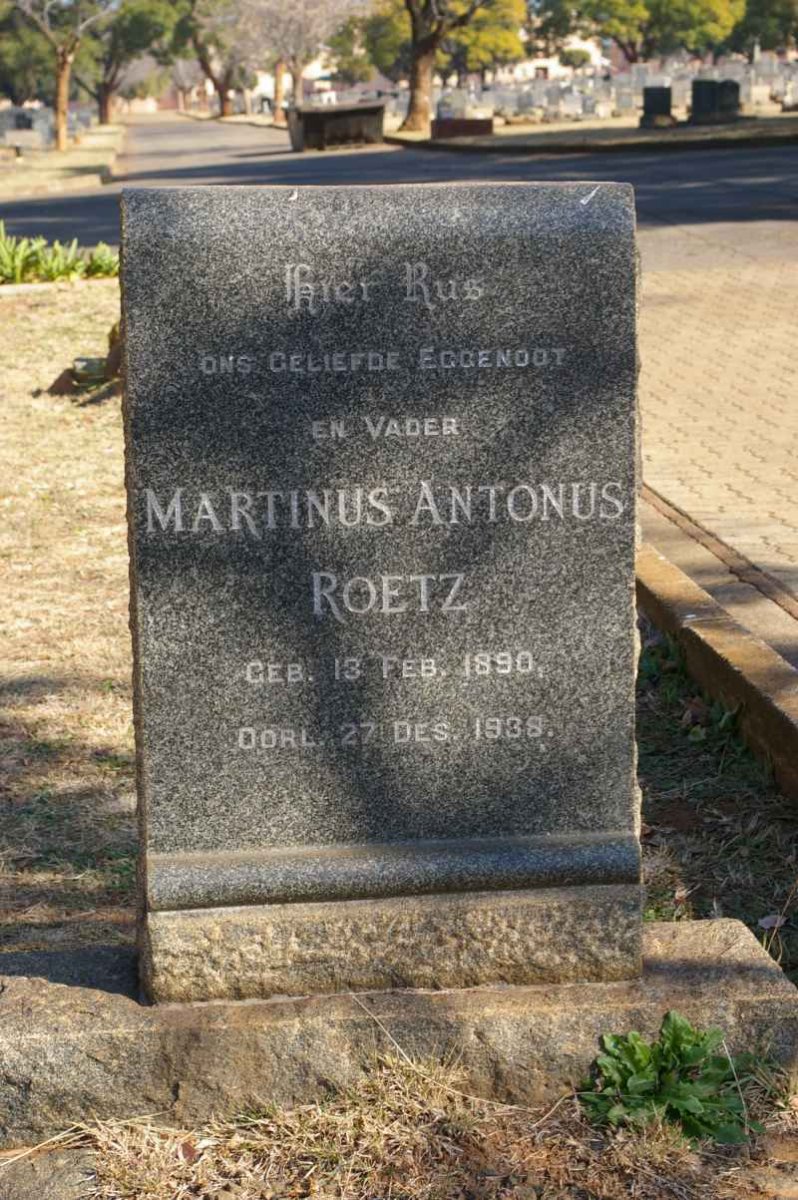 ROETZ Martinus Antonus 1890-1938