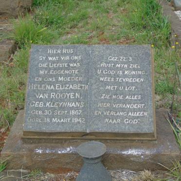 ROOYEN Helena Elizabeth, van nee KLEYNHANS 1867-1942