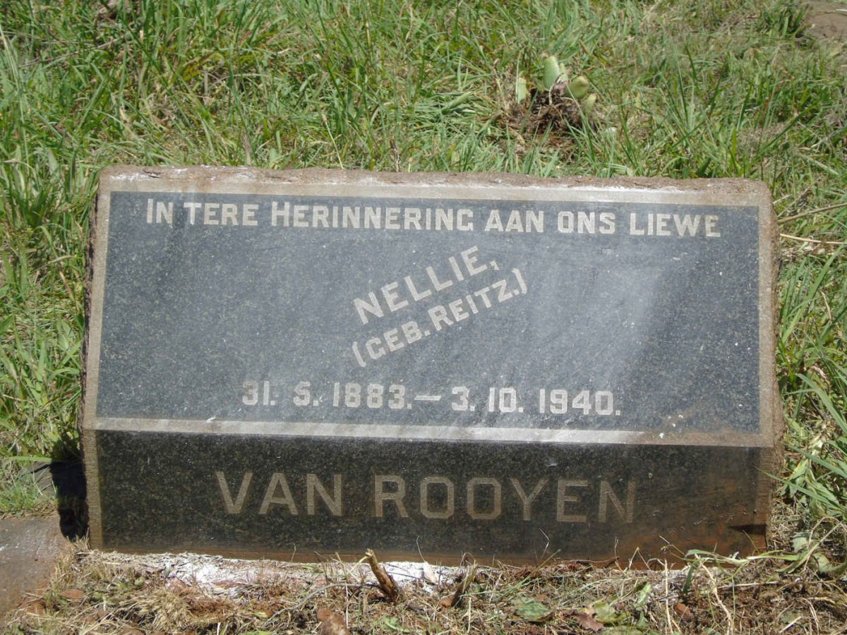 ROOYEN Nellie, van nee REITZ 1883-1940