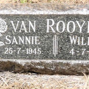 ROOYEN Sannie, van -1945 :: VAN ROOYEN Willem -1961