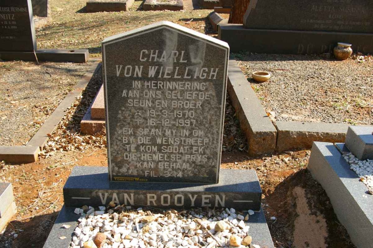 ROOYEN Charl Von Wielligh, van 1970-1997