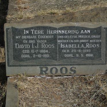 ROOS David I.J. 1884-1961 &amp; Isabella 1893-1986