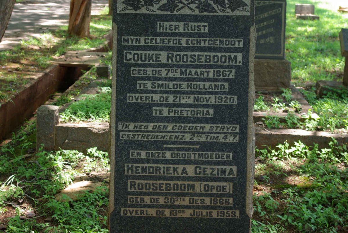ROOSEBOOM Gouke 1867-1920 &amp; Hendrieka Gezina OPOE 1866-1953
