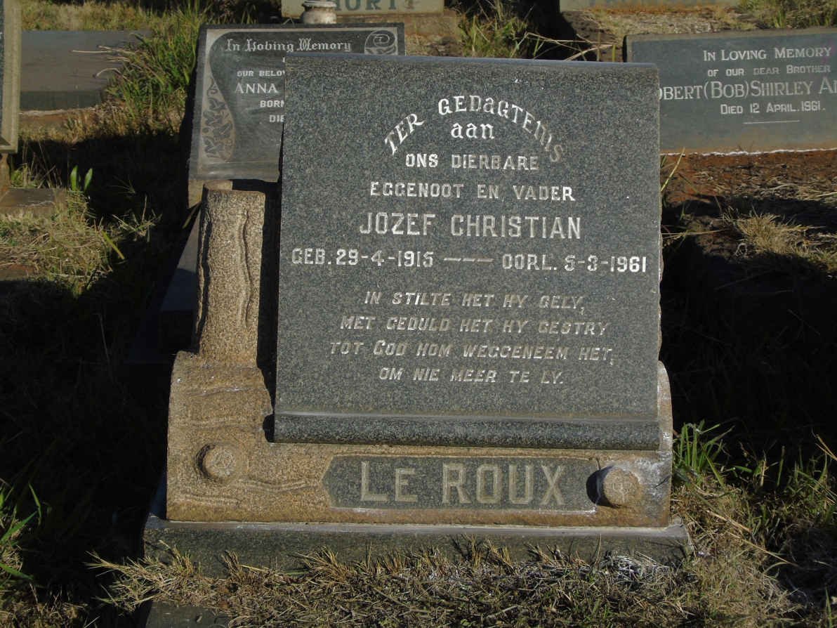 ROUX Jozef Christian, le 1915-1961