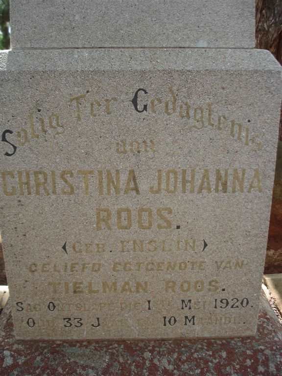 ROOS Christina Johanna neé ENSLIN -1920